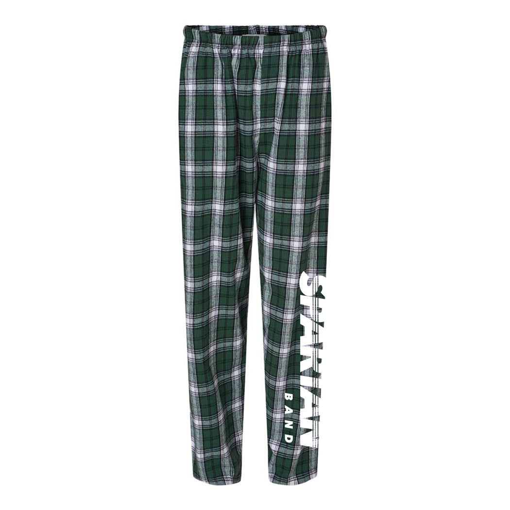 SPARTANS LEG FLANNEL PANTS ~ GLENBROOK NORTH BAND ~ youth & adult ~  classic fit