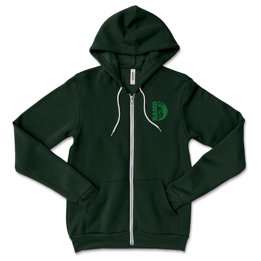 MASCOT BAND ZIP HOODIE ~ GLENBROOK NORTH BAND ~ youth & adult ~  classic unisex fit