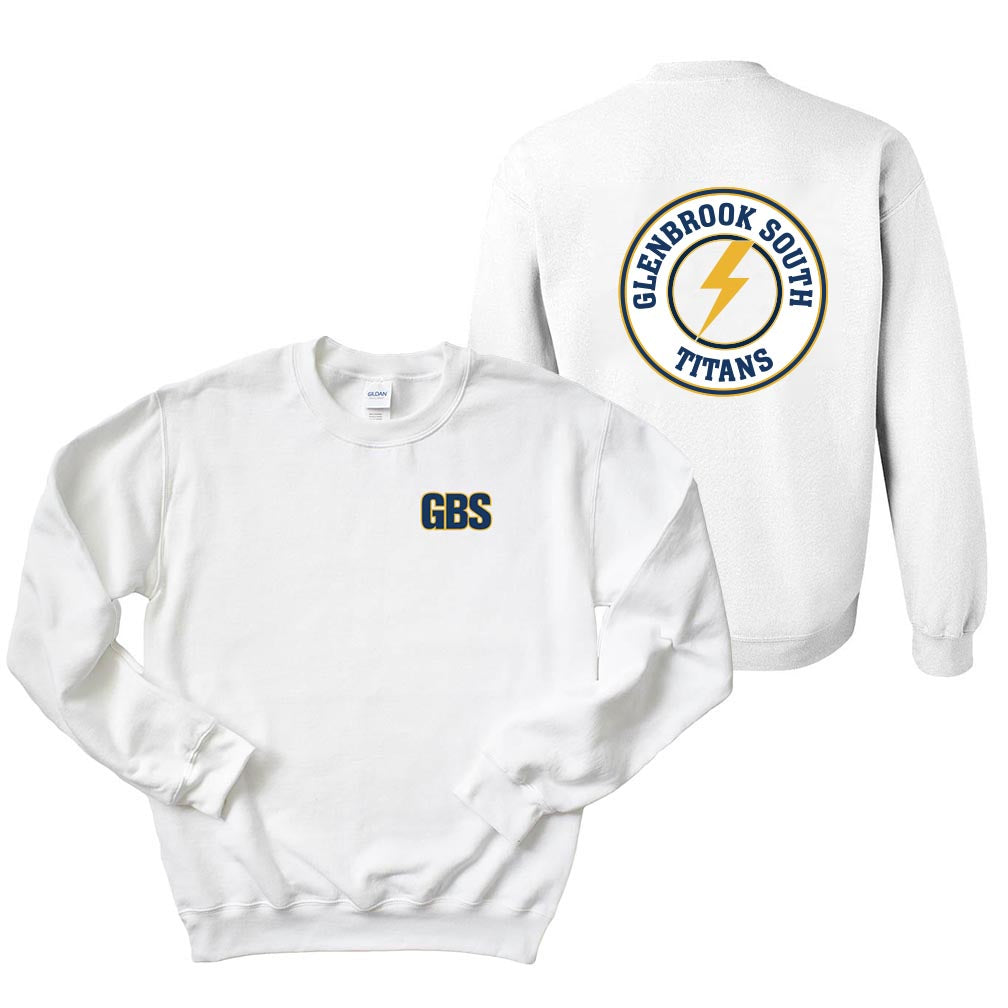 GBS Circle Bolt ~ Crewneck Sweatshirt ~ Glenbrook South High School Booster Club