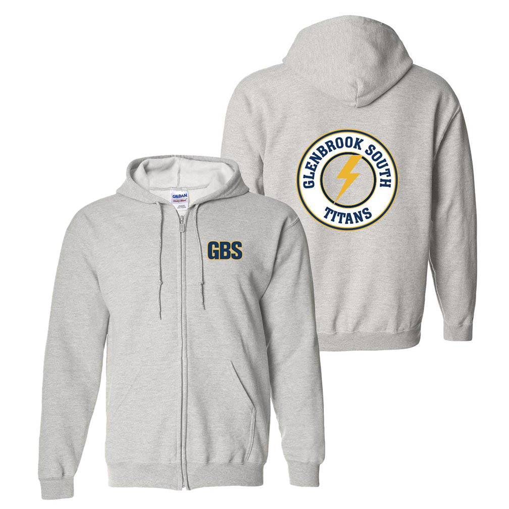 GBS Circle Bolt ~ Zip Hoodie ~ Glenbrook South High School Booster Club