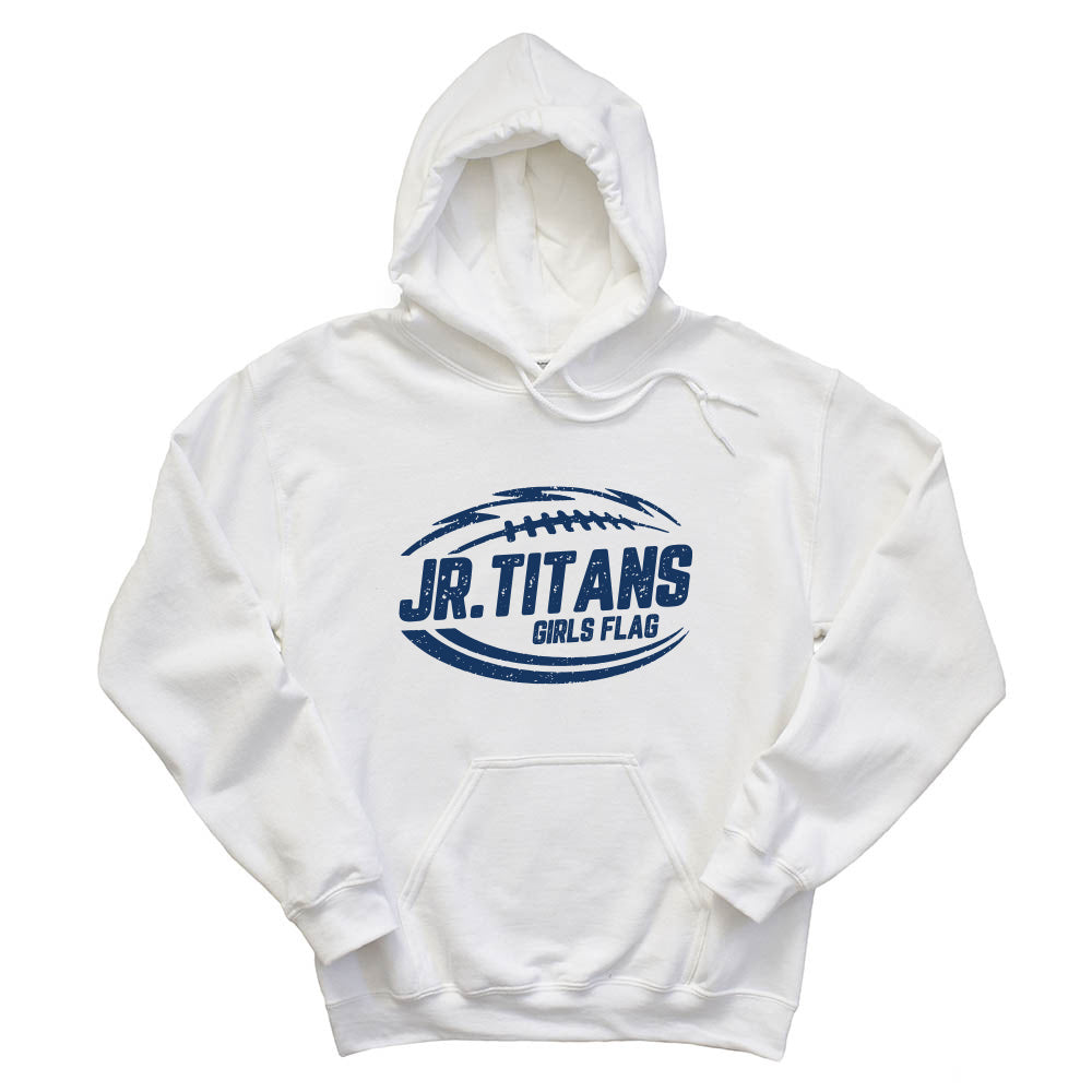 Jr. Titans Girls Flag ~ Hoodie ~ Jr. Titans Football
