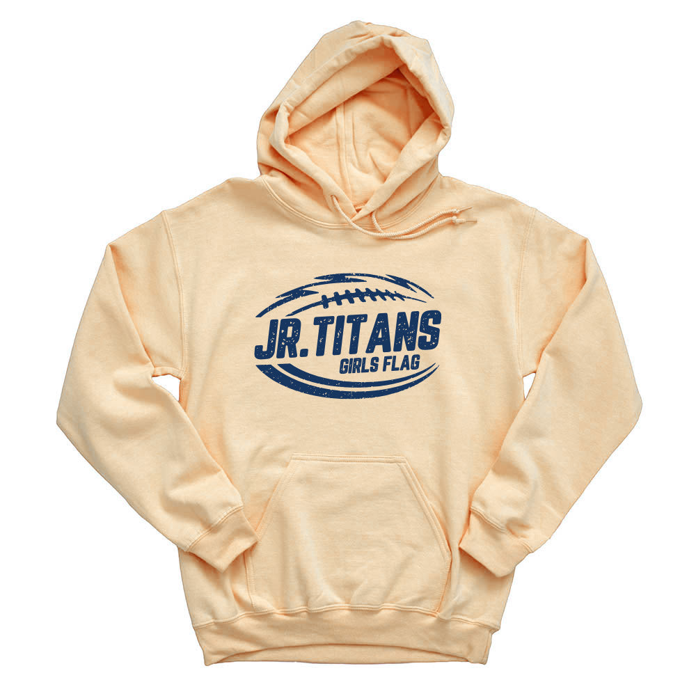 Jr. Titans Girls Flag ~ Hoodie ~ Jr. Titans Football