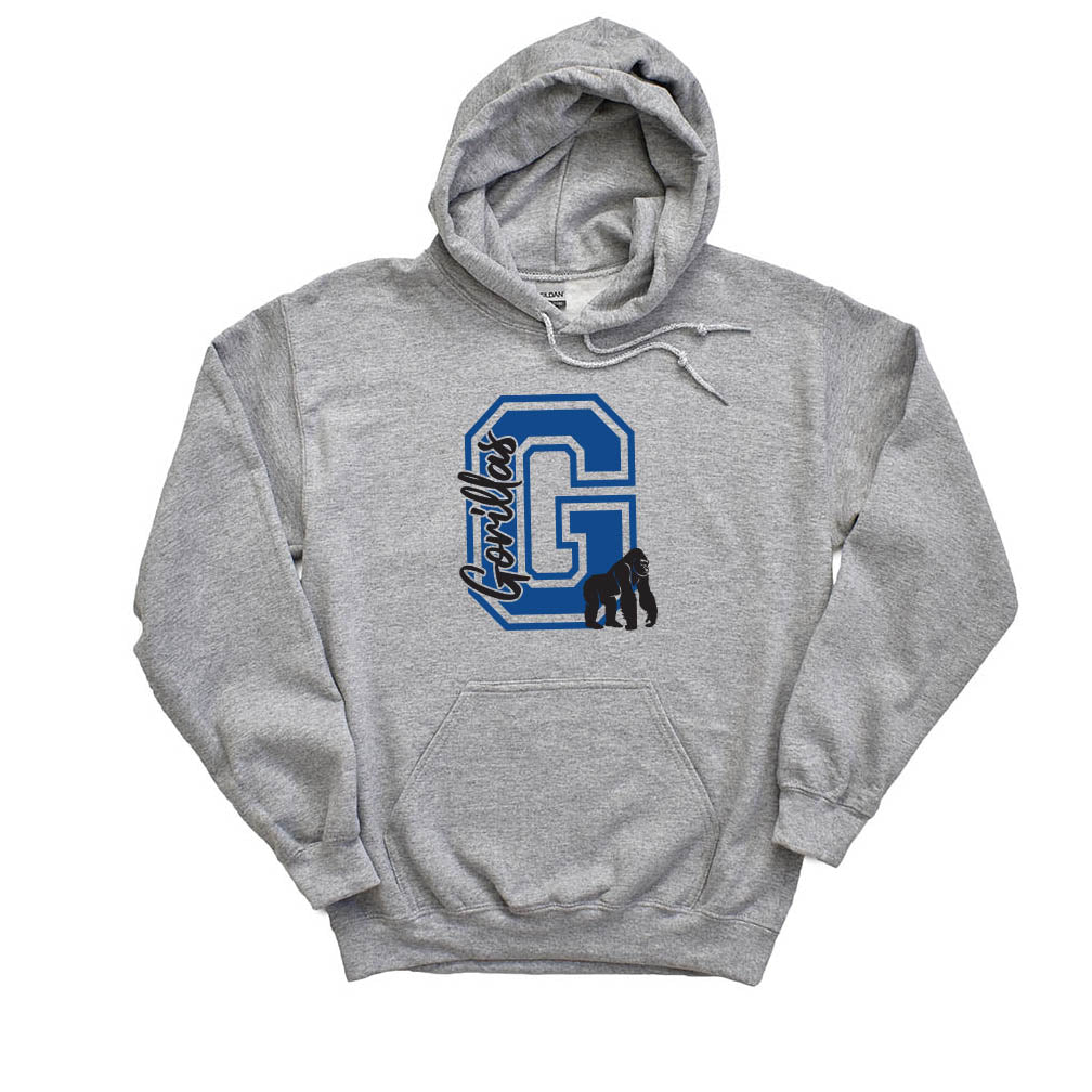 G GORILLAS HOODIE ~ GREELEY ELEMENTARY ~ youth & adult ~ classic unisex fit