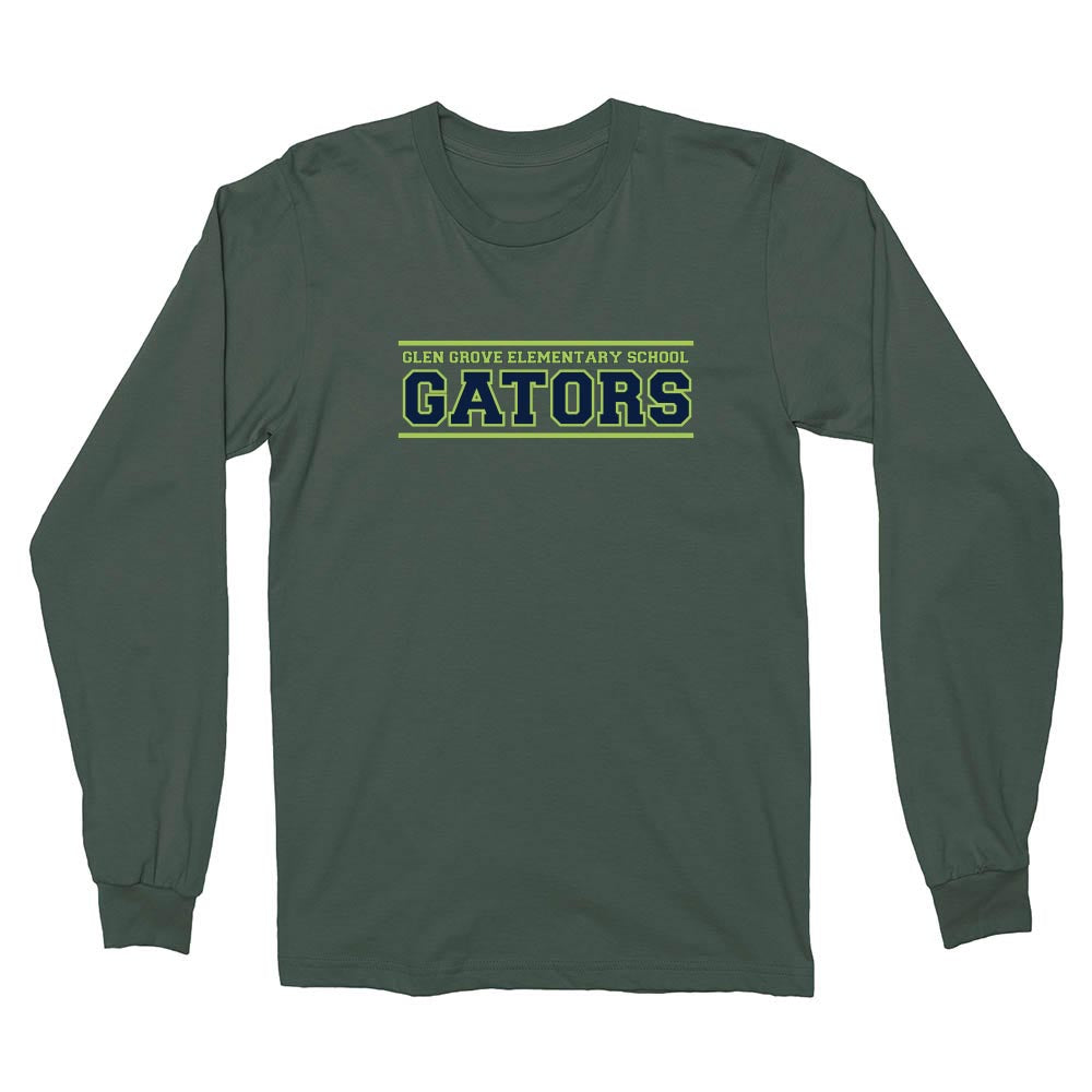 Collegiate ~ Cotton Long Sleeve T-Shirt ~ Glen Grove Elementary School