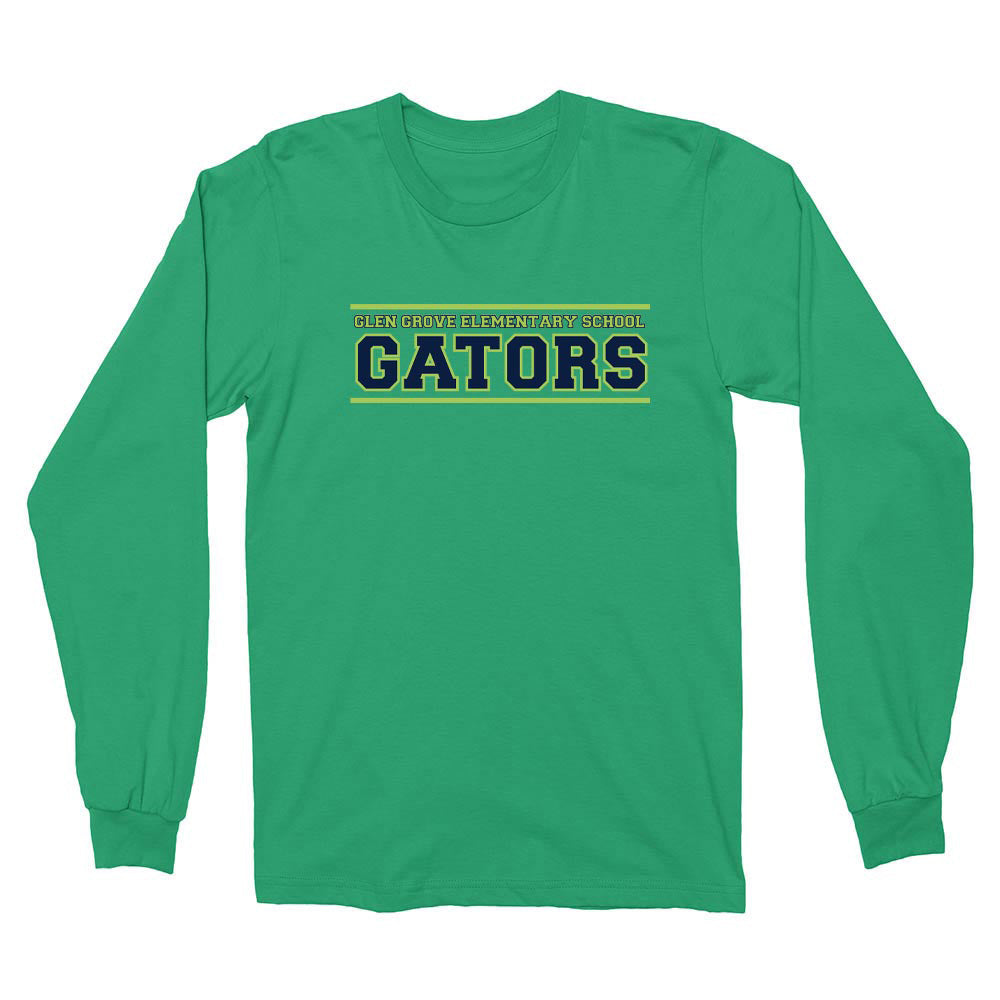 COLLEGIATE LONG SLEEVE TEE ~ GLEN GROVE ~  youth & adult ~ classic unisex fit