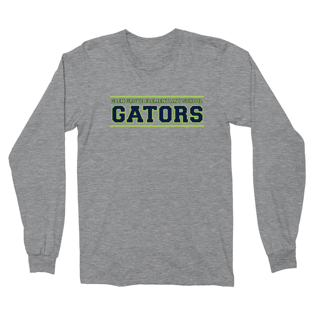 Collegiate ~ Cotton Long Sleeve T-Shirt ~ Glen Grove Elementary School