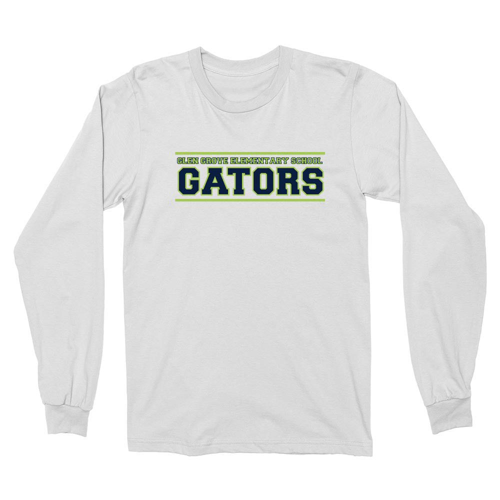 Collegiate ~ Cotton Long Sleeve T-Shirt ~ Glen Grove Elementary School