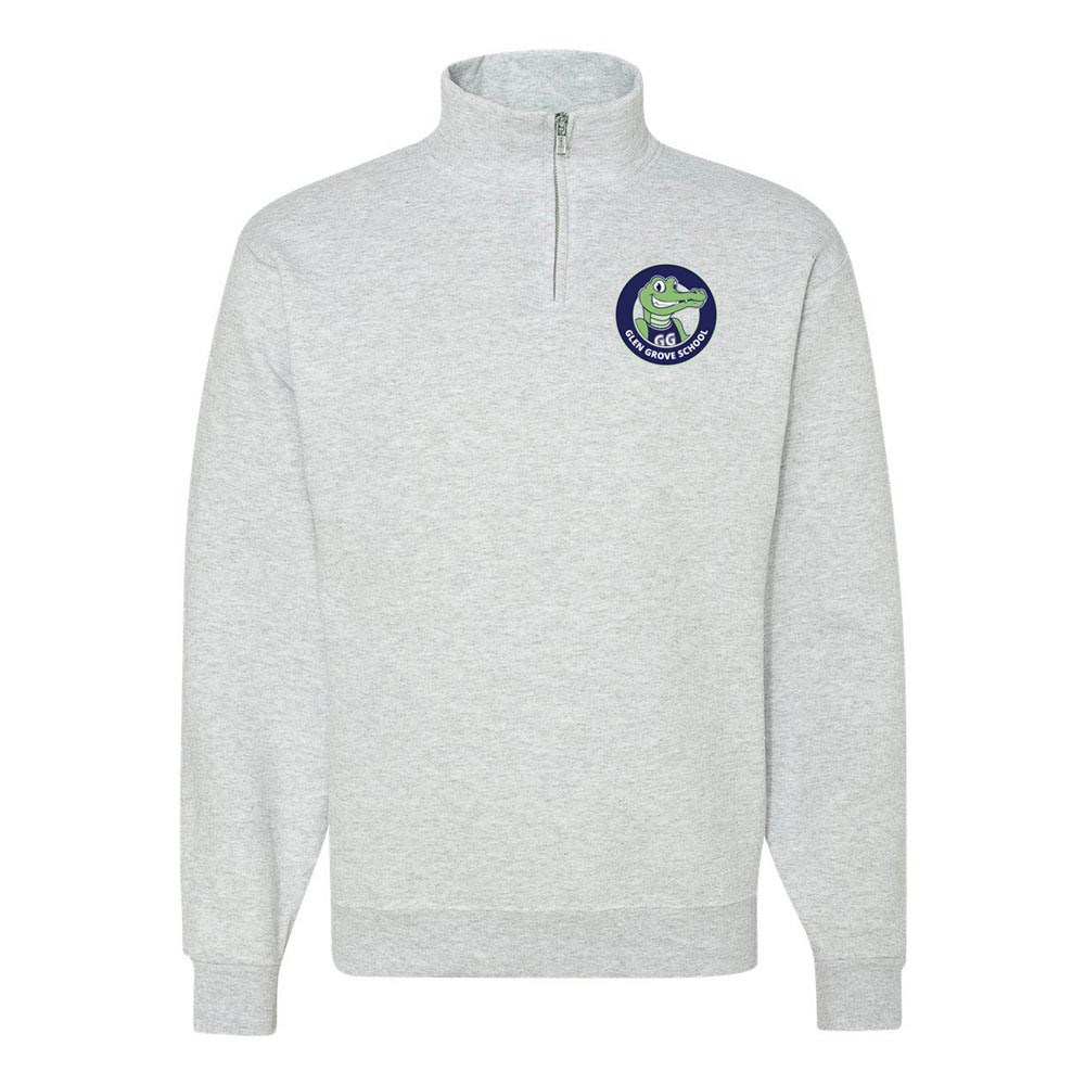 GLEN GROVE LOGO QUARTER ZIP SWEATSHIRT ~ GLEN GROVE ELEMENTARY ~ adult ~ classic fit