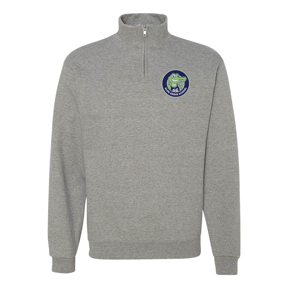 GLEN GROVE LOGO QUARTER ZIP SWEATSHIRT ~ GLEN GROVE ELEMENTARY ~ adult ~ classic fit