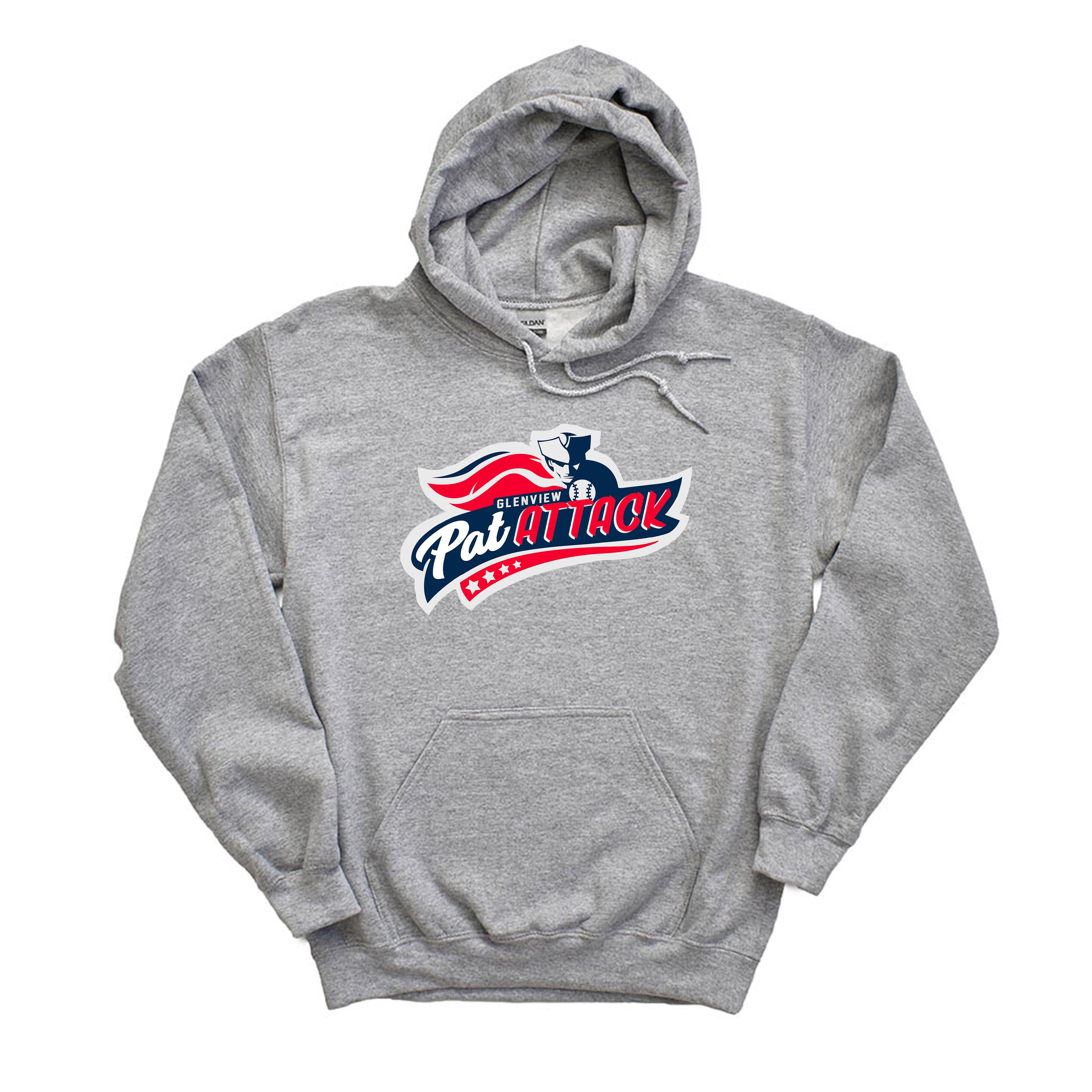 PAT ATTACK HOODIE ~ GLENVIEW PATRIOTS ~ youth & adult ~ classic fit