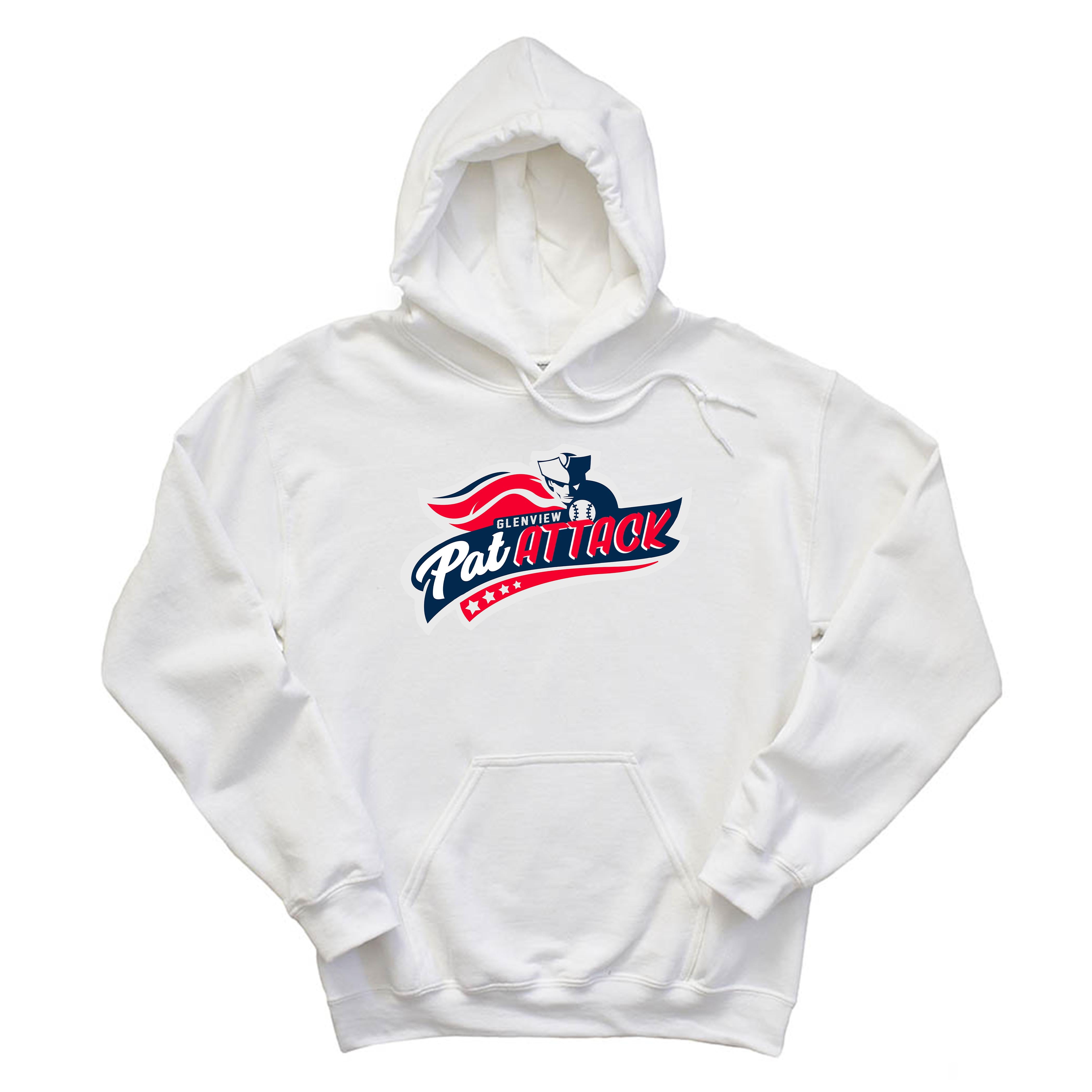 PAT ATTACK HOODIE ~ GLENVIEW PATRIOTS ~ youth & adult ~ classic fit