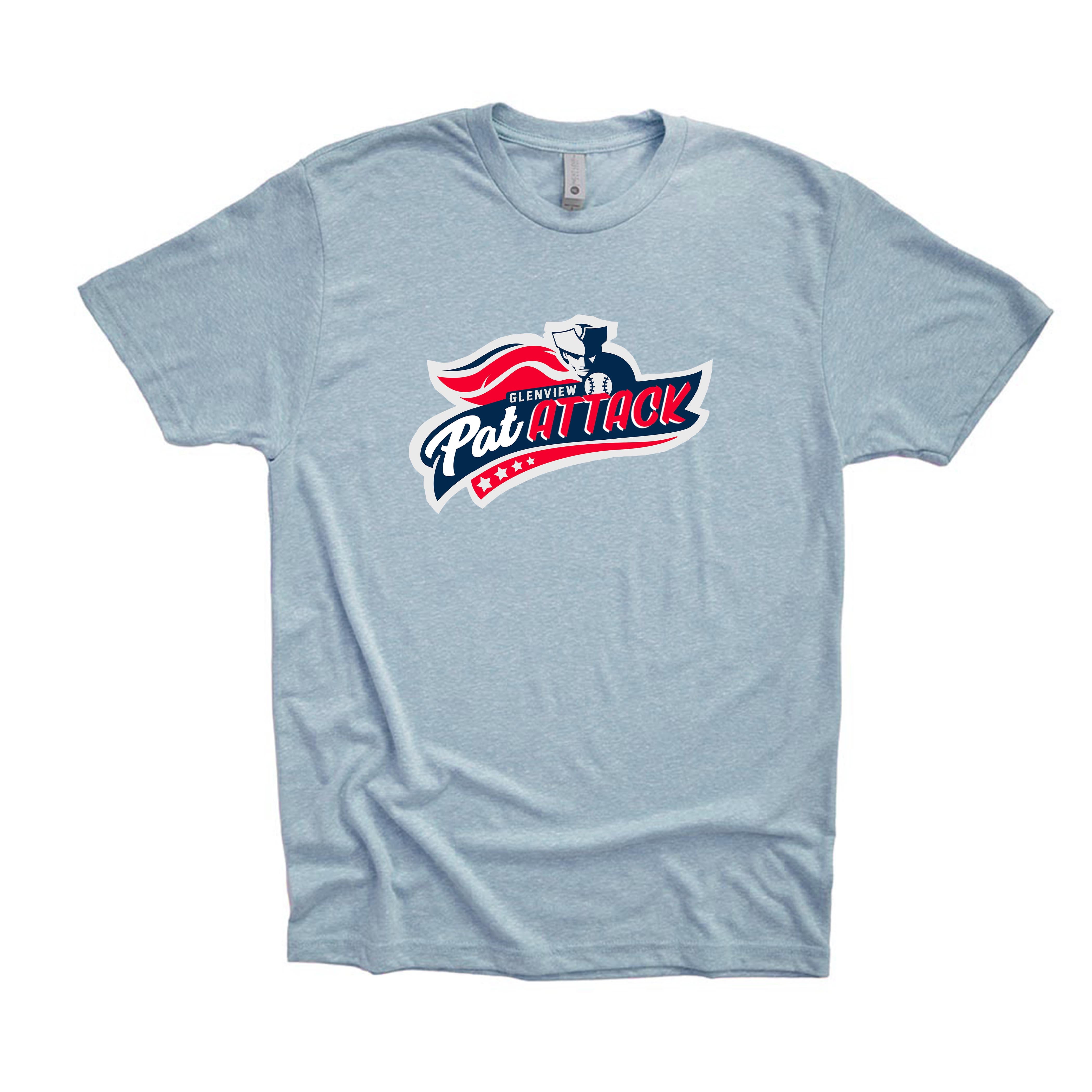 PAT ATTACK TRIBLEND TEE ~  GLENVIEW PATRIOTS ~ youth, unisex and women's