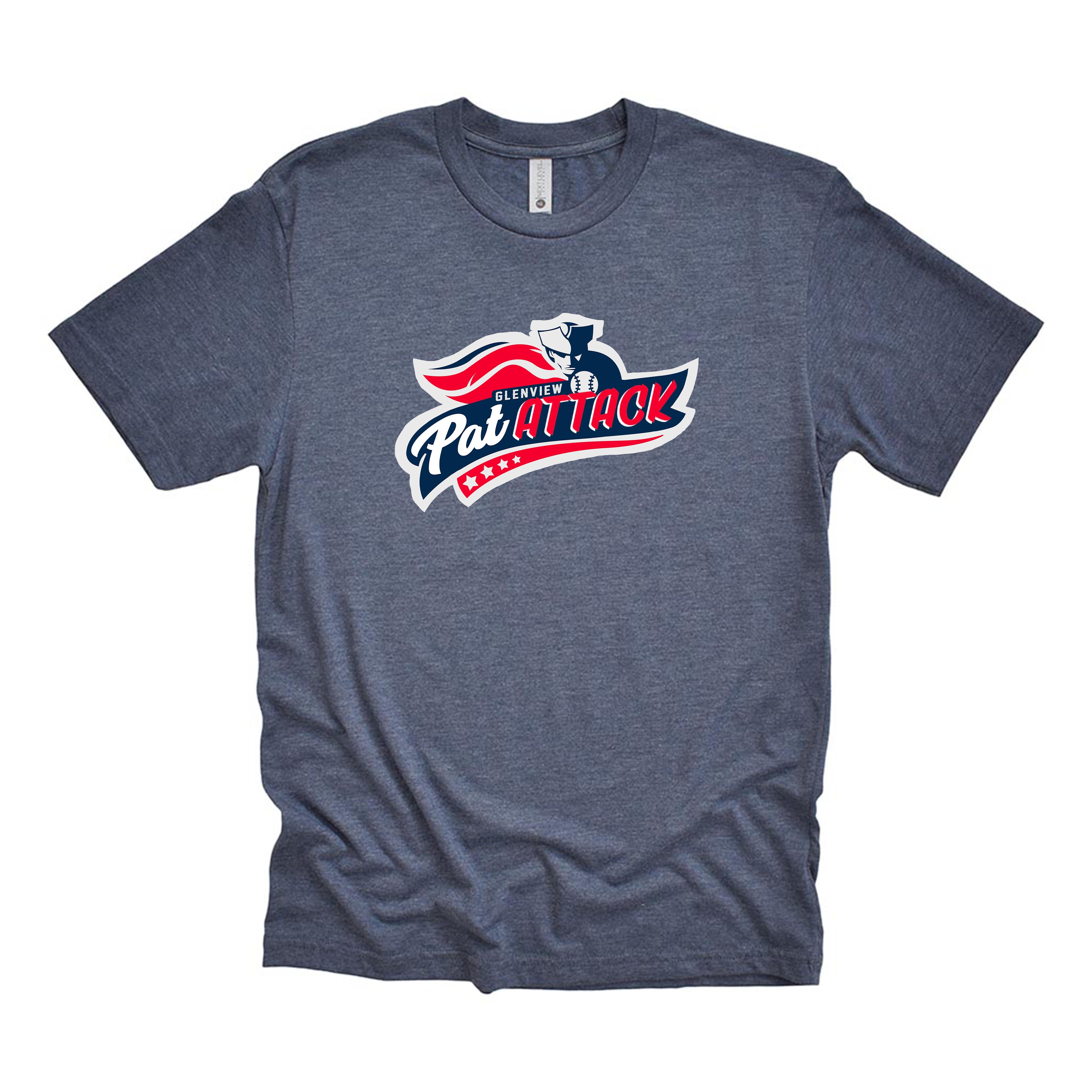 PAT ATTACK TRIBLEND TEE ~  GLENVIEW PATRIOTS ~ youth, unisex and women's