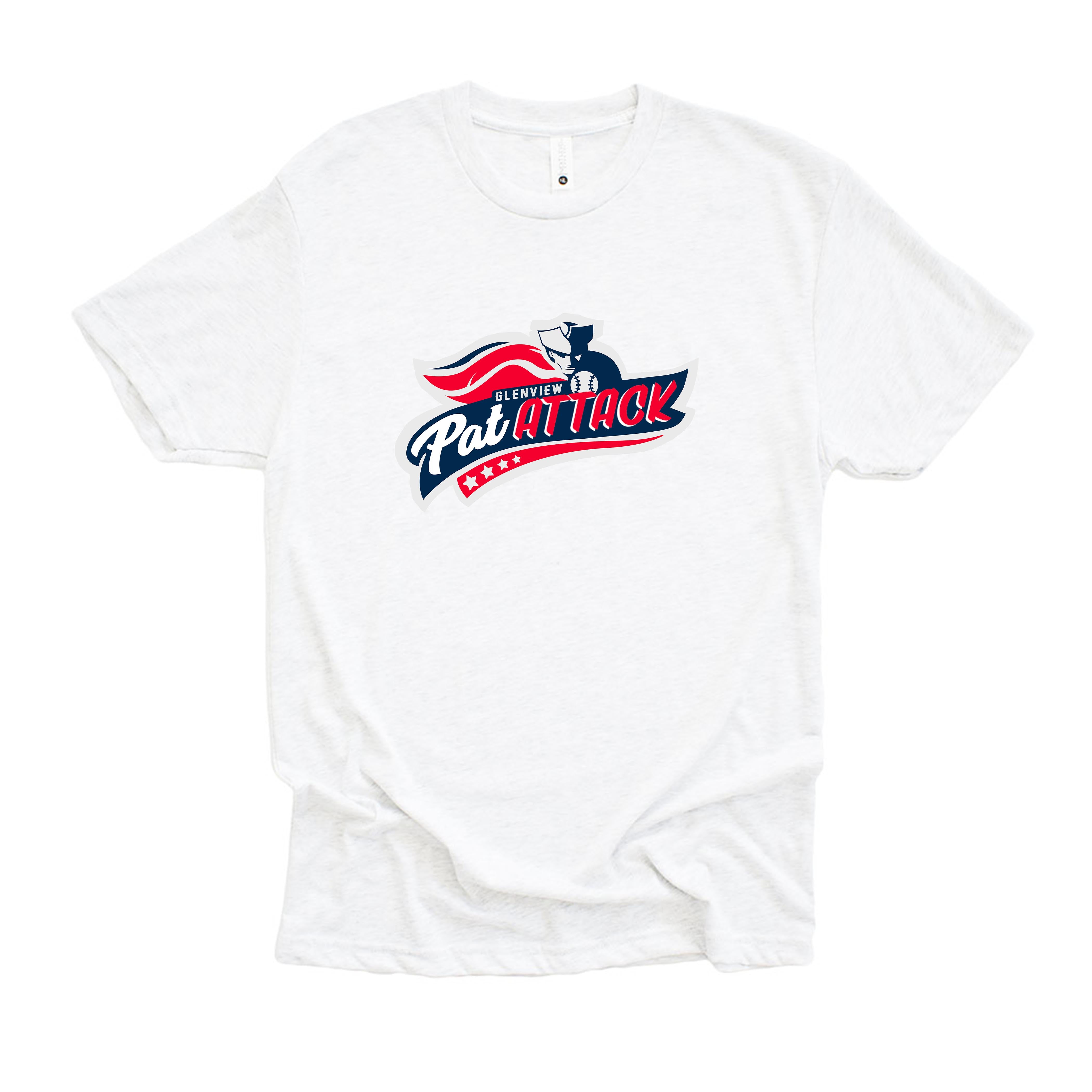 PAT ATTACK TRIBLEND TEE ~  GLENVIEW PATRIOTS ~ youth, unisex and women's