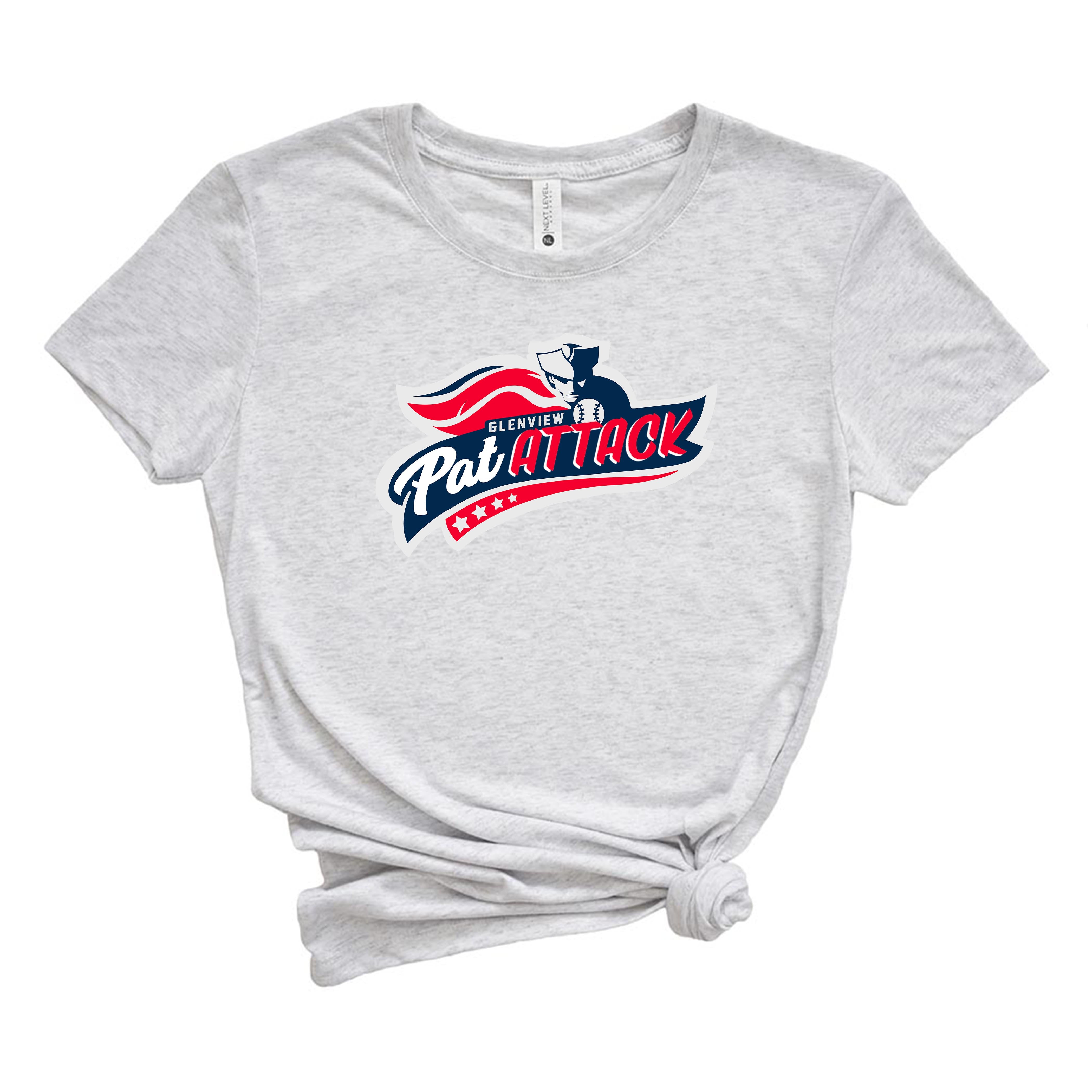 PAT ATTACK TRIBLEND TEE ~  GLENVIEW PATRIOTS ~ youth, unisex and women's