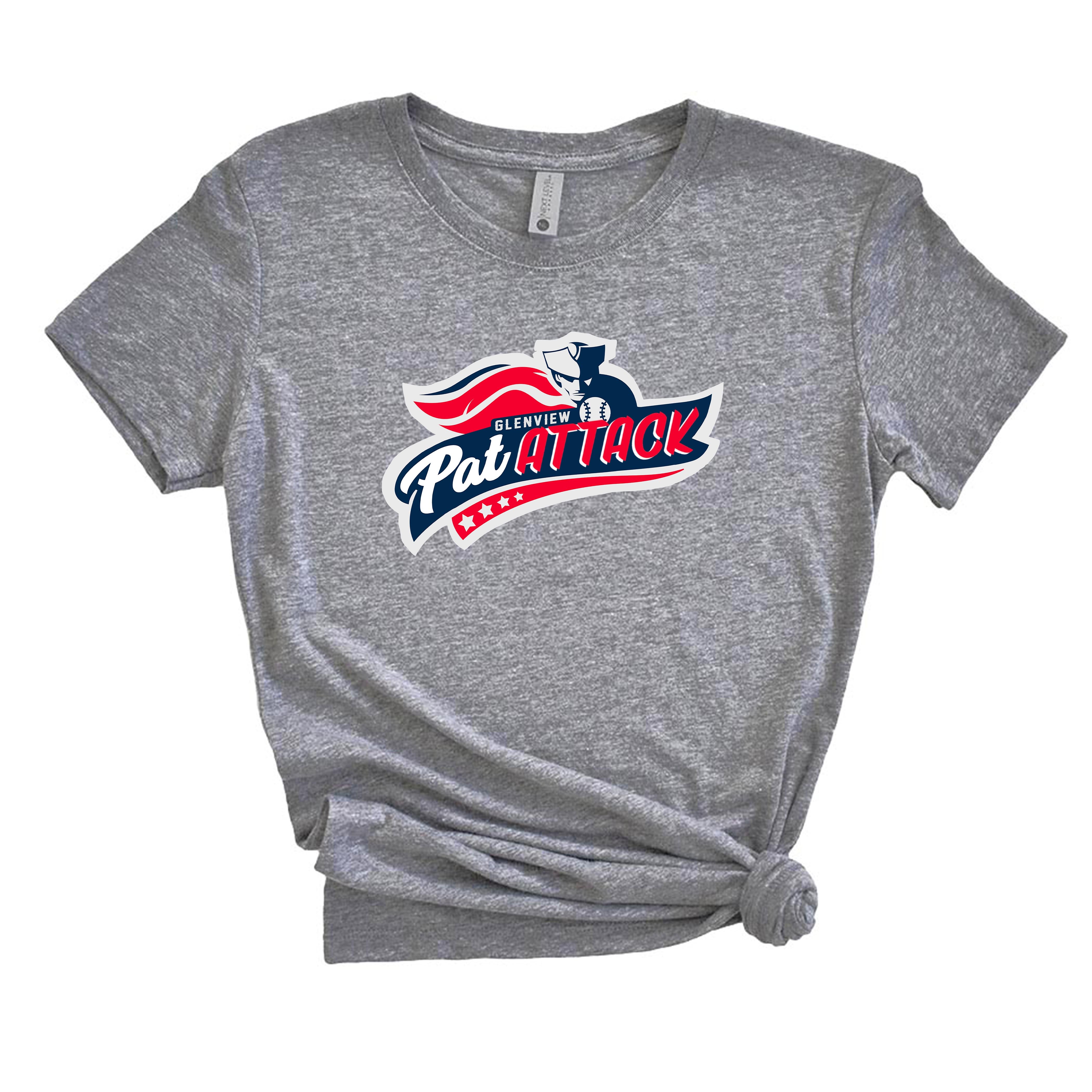 PAT ATTACK TRIBLEND TEE ~  GLENVIEW PATRIOTS ~ youth, unisex and women's