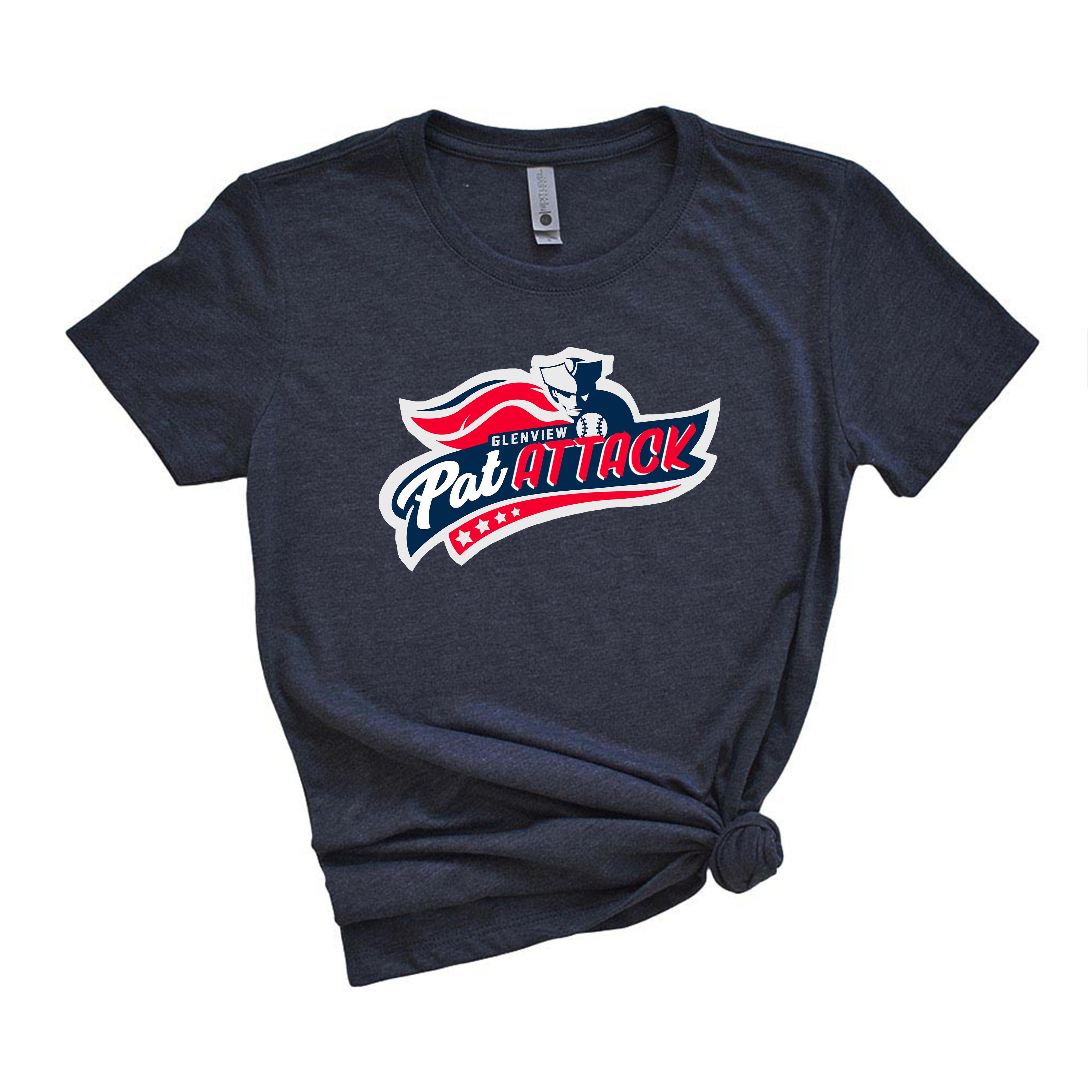 PAT ATTACK TRIBLEND TEE ~  GLENVIEW PATRIOTS ~ youth, unisex and women's