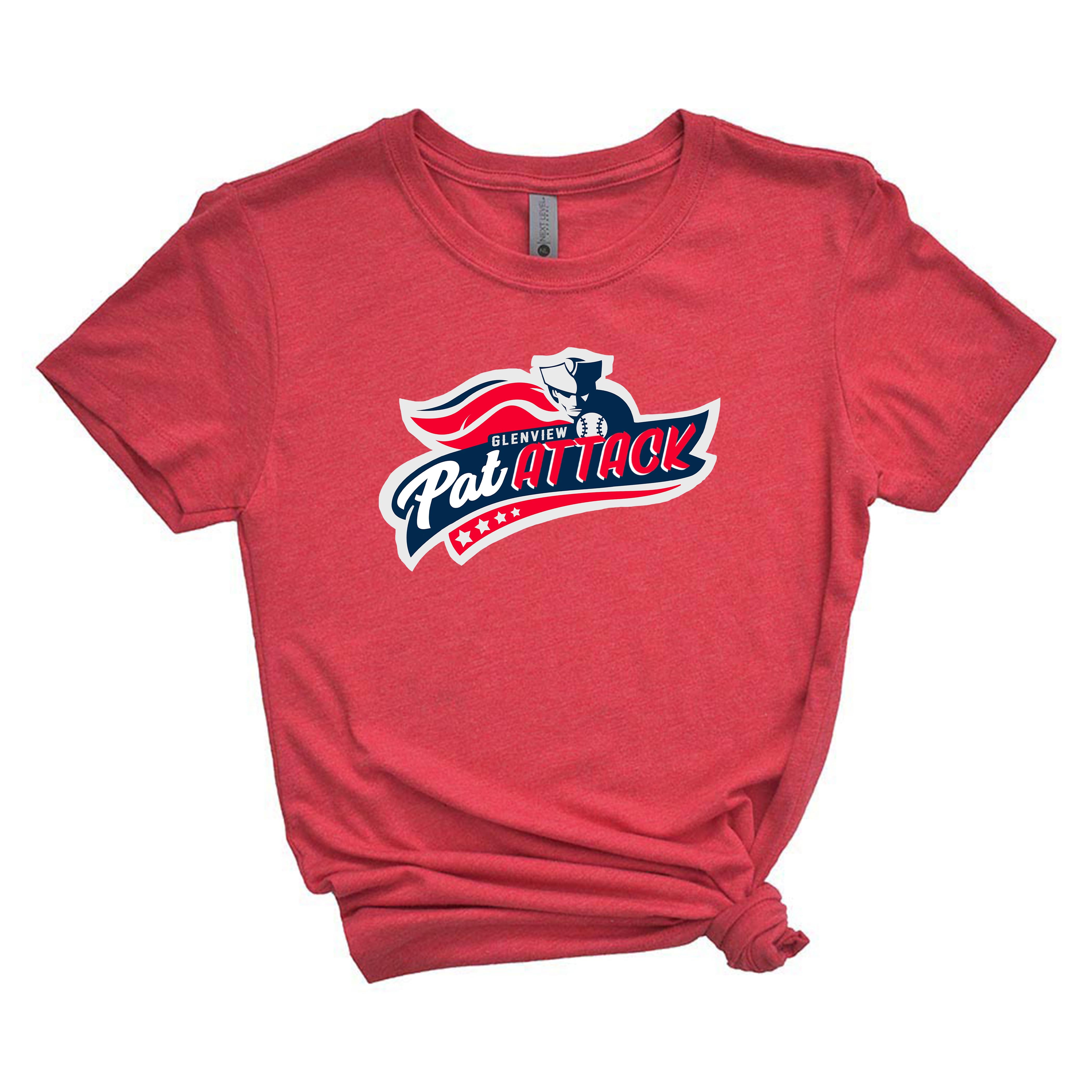 PAT ATTACK TRIBLEND TEE ~  GLENVIEW PATRIOTS ~ youth, unisex and women's