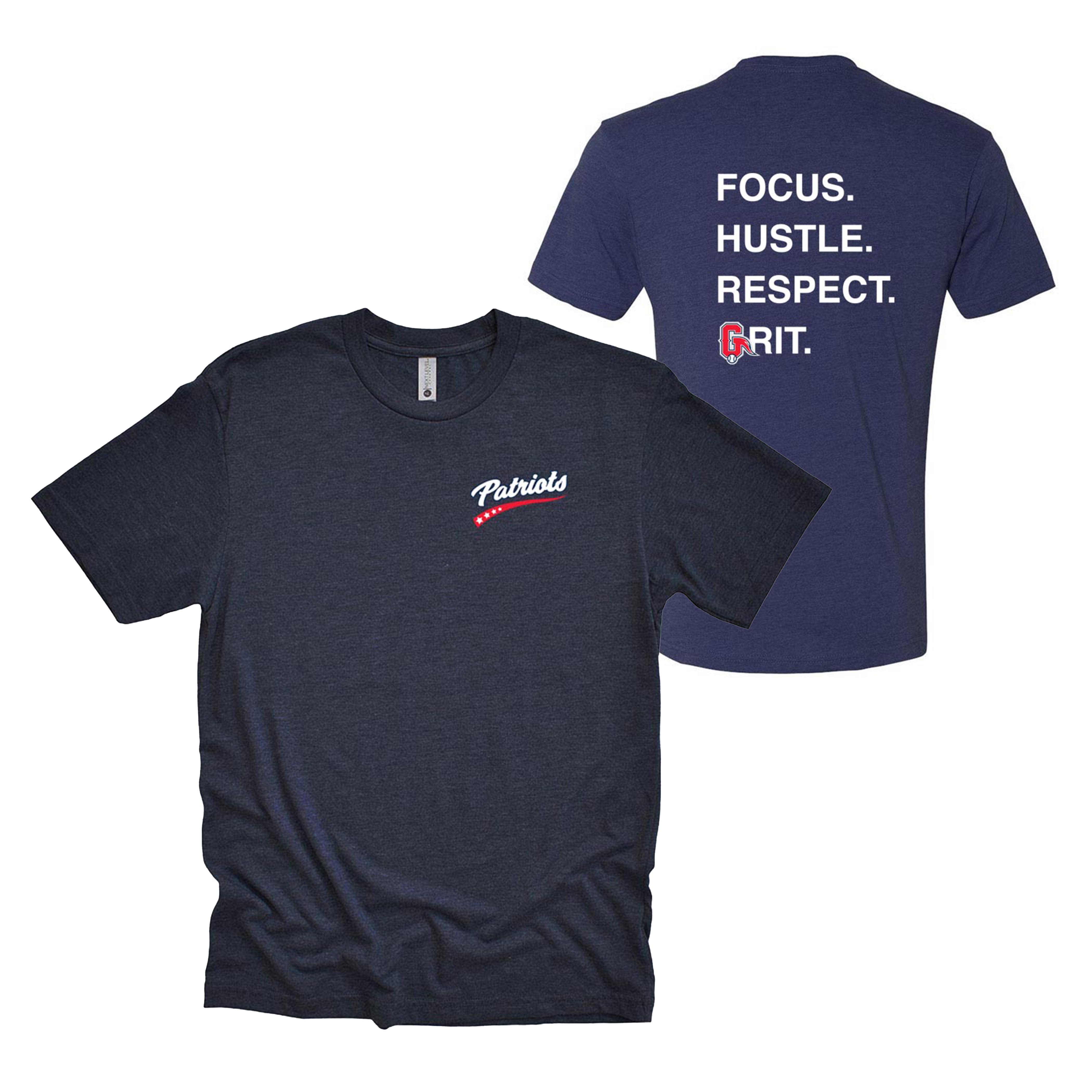 PATRIOTS GRIT TRIBLEND TEE ~  GLENVIEW PATRIOTS ~ youth, unisex and women's