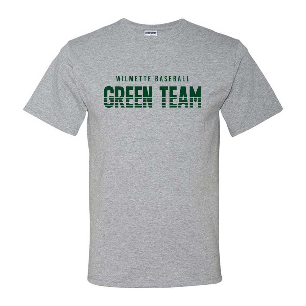 GREEN TEAM DRIPOWER TEE ~ WILMETTE BASEBALL  ~ youth and adult ~ classic unisex fit