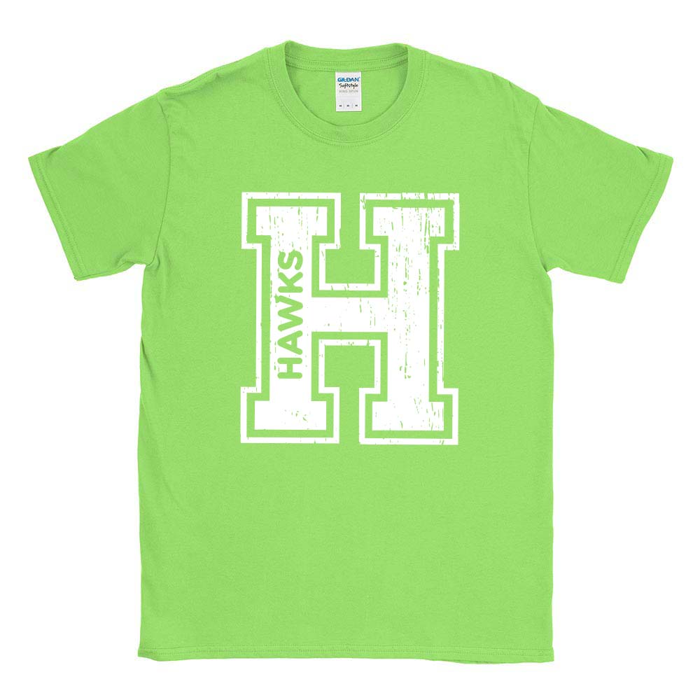 H HAWKS TEE ~  HENKING ELEMENTARY SCHOOL ~ youth & adult ~ classic unisex fit