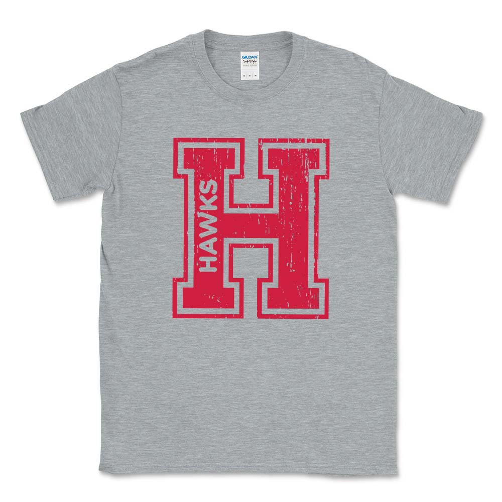 H HAWKS TEE ~  HENKING ELEMENTARY SCHOOL ~ youth & adult ~ classic unisex fit