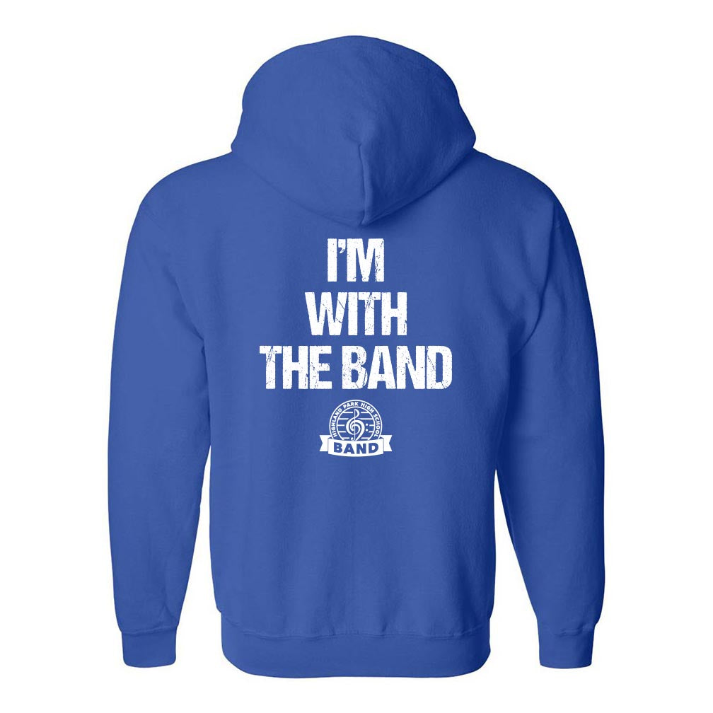 I'M WITH THE BAND ZIP HOODIE ~ HPHS BANDS  ~ adult ~ classic unisex fit