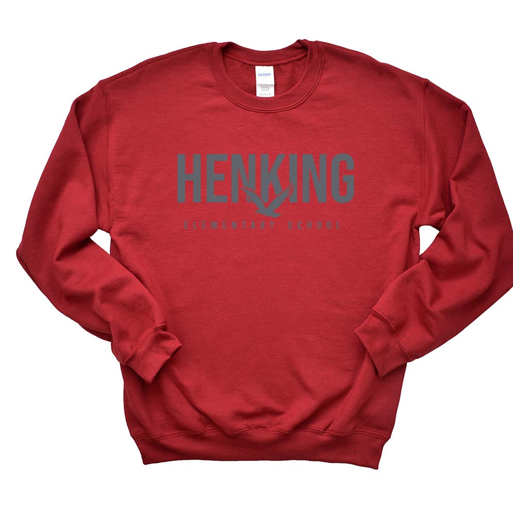 MODERN SWEATSHIRT  ~ HENKING ELEMENTARY SCHOOL ~ youth and adult  ~ classic fit