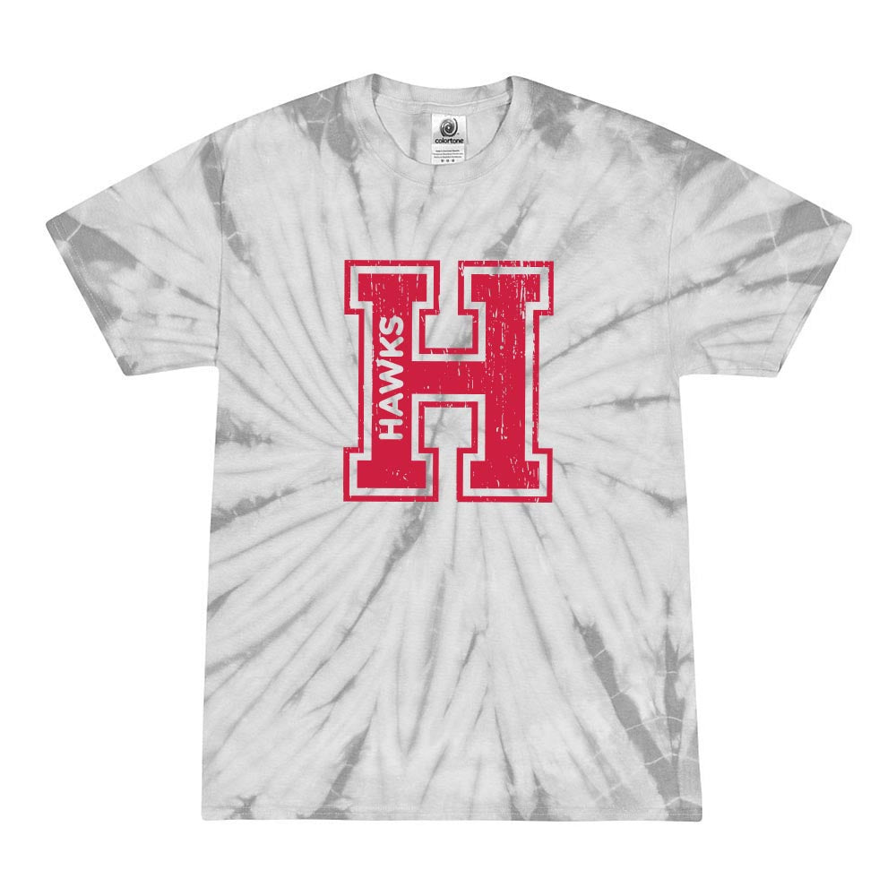Collegiate H Hawks ~ Tie-Dye T-Shirt ~ Henking Elementary School