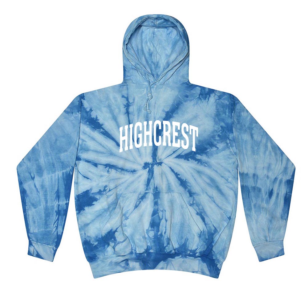HIGHCREST ARC TIE DYE HOODIE ~ HIGHCREST MIDDLE SCHOOL ~ youth and adult ~ classic unisex fit