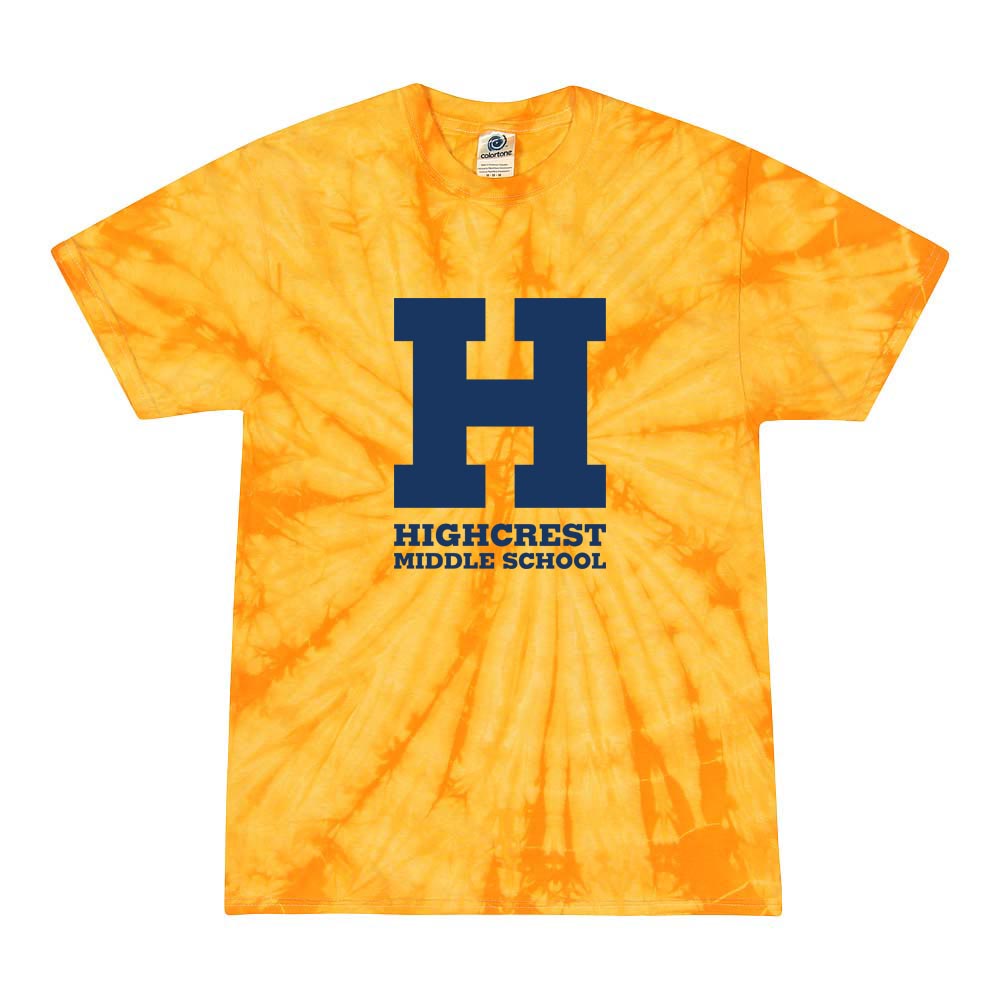 H Highcrest Middle ~ Tie-Dye T-Shirt ~ Highcrest Middle School