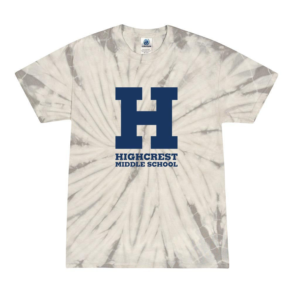 HIGHCREST H TIE DYE TEE ~ HIGHCREST MIDDLE SCHOOL ~ youth and adult ~ classic fit
