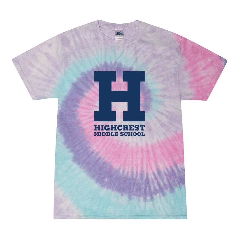 H Highcrest Middle ~ Tie-Dye T-Shirt ~ Highcrest Middle School