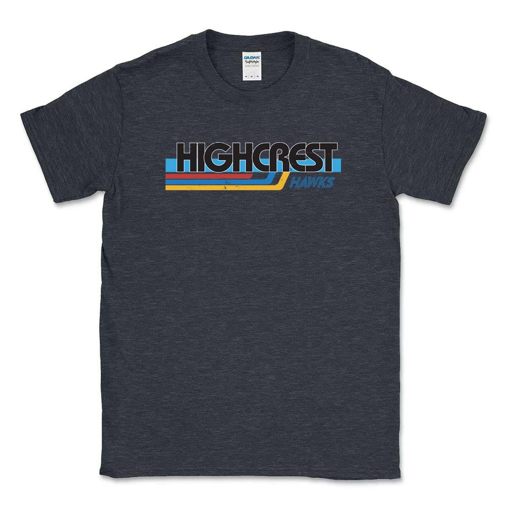 RETRO STRIPES TEE ~ HIGHCREST MIDDLE SCHOOL ~ youth & adult ~ classic unisex fit