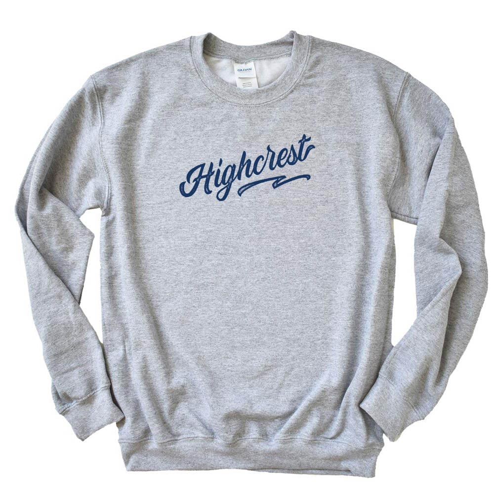 Retro Script ~ Crewneck Sweatshirt ~ Highcrest Middle School