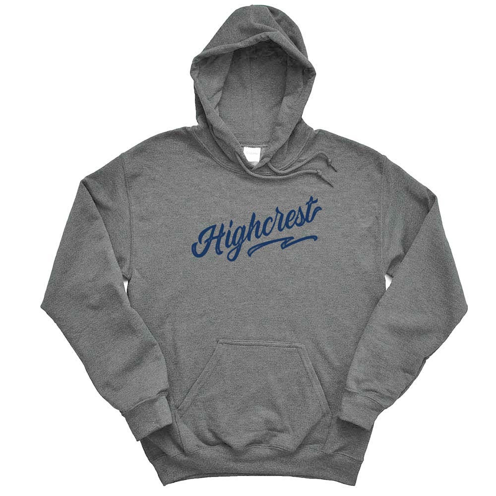HIGHCREST RETRO SCRIPT HOODIE ~ HIGHCREST MIDDLE SCHOOL ~ youth & adult ~ classic fit