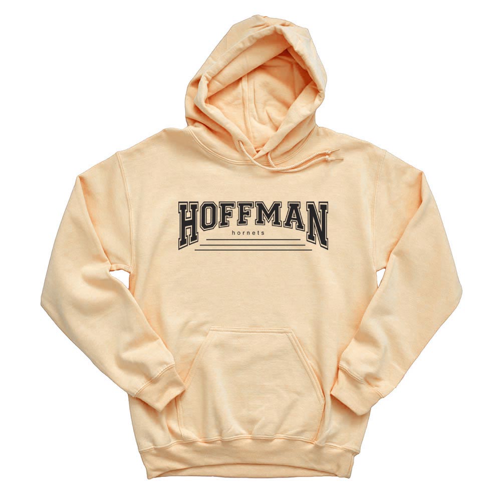 COLLEGIATE HOODIE ~ HOFFMAN ELEMENTARY SCHOOL ~ youth and adult ~ classic fit