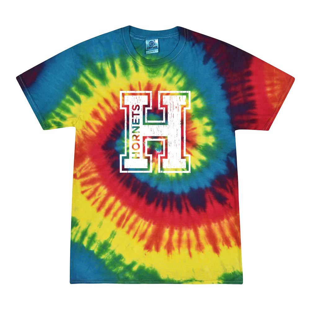 Collegiate H Hornets ~ Tie-Dye T-Shirt ~ Hoffman Elementary School