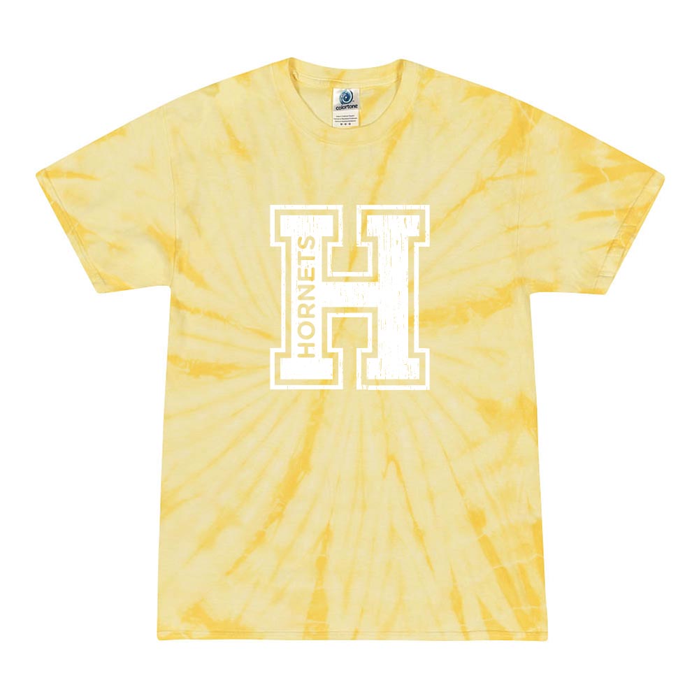 Collegiate H Hornets ~ Tie-Dye T-Shirt ~ Hoffman Elementary School