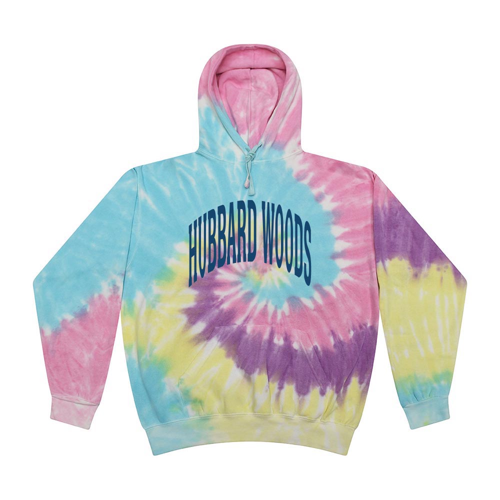 ARC TIE DYE HOODIE ~ HUBBARD WOODS ~ youth and adult ~ classic fit