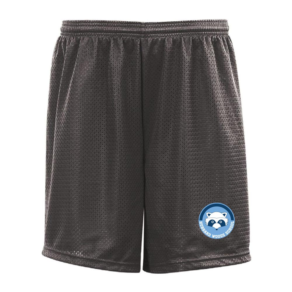 RACCOON BADGE MESH SHORTS ~ HUBBARD WOODS ~ youth & adult ~ classic fit