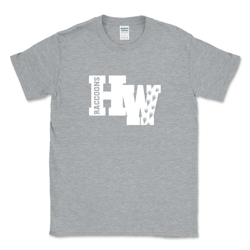 HW Raccoons ~ Cotton T-Shirt ~ Hubbard Woods Elementary School