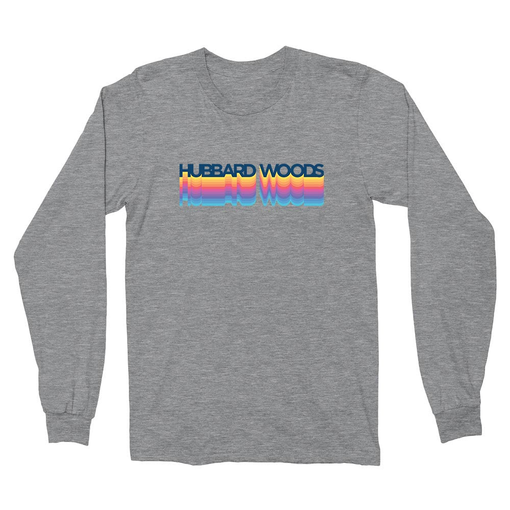 RETRO RAINBOW LONG SLEEVE TEE ~ HUBBARD WOODS ~ youth & adult ~ classic unisex fit