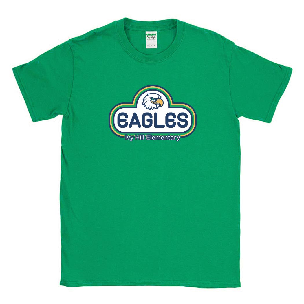 Eagles Stripes ~ Cotton T-Shirt ~ Ivy Hill Elementary