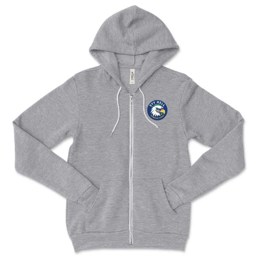 School Logo ~ Zip Hoodie ~ Ivy Hill Elementary