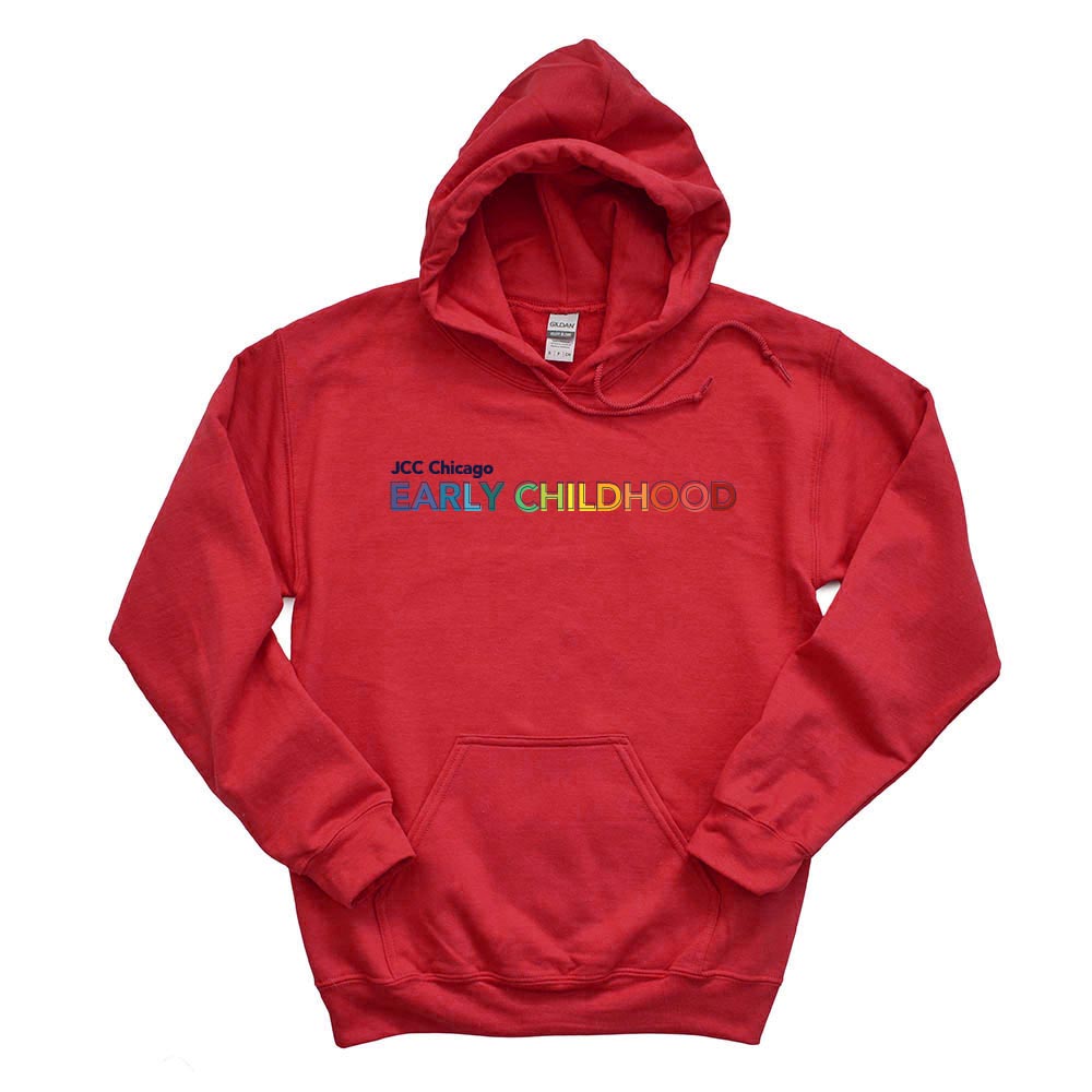 EARLY CHILDHOOD RAINBOW ~ JCC CHICAGO EARLY CHILDHOOD ~ adult hoodie