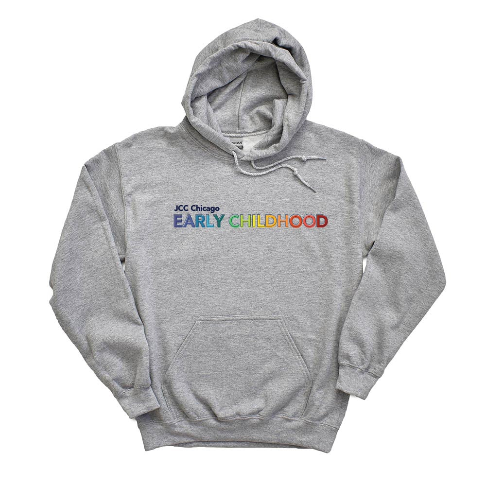 EARLY CHILDHOOD RAINBOW ~ JCC CHICAGO EARLY CHILDHOOD ~ adult hoodie