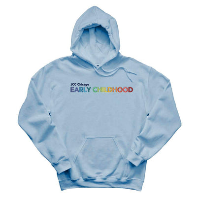 EARLY CHILDHOOD RAINBOW ~ JCC CHICAGO EARLY CHILDHOOD ~ adult hoodie