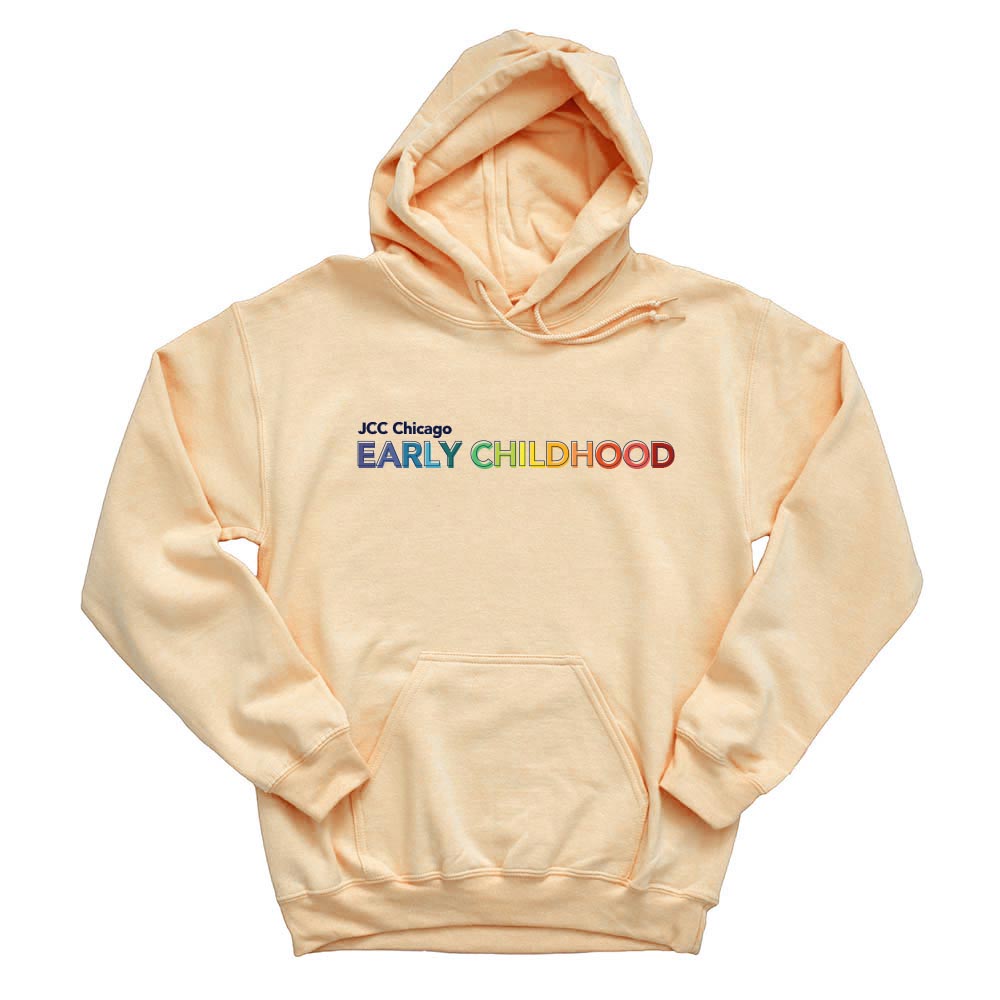 EARLY CHILDHOOD RAINBOW ~ JCC CHICAGO EARLY CHILDHOOD ~ adult hoodie