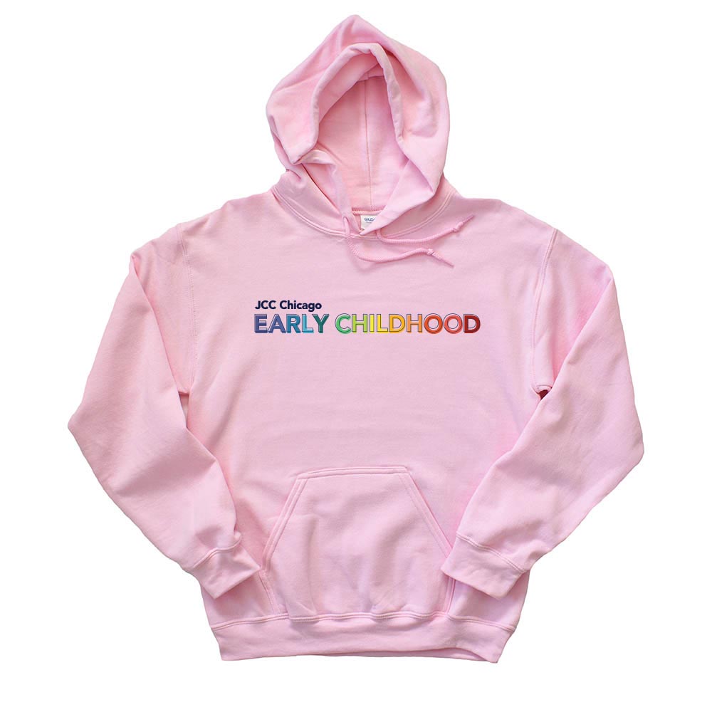 EARLY CHILDHOOD RAINBOW ~ JCC CHICAGO EARLY CHILDHOOD ~ adult hoodie